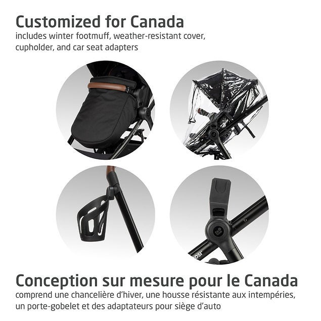 Maxi Cosi Basalt Black Zelia Max 5 in 1 Travel System | Canadian
