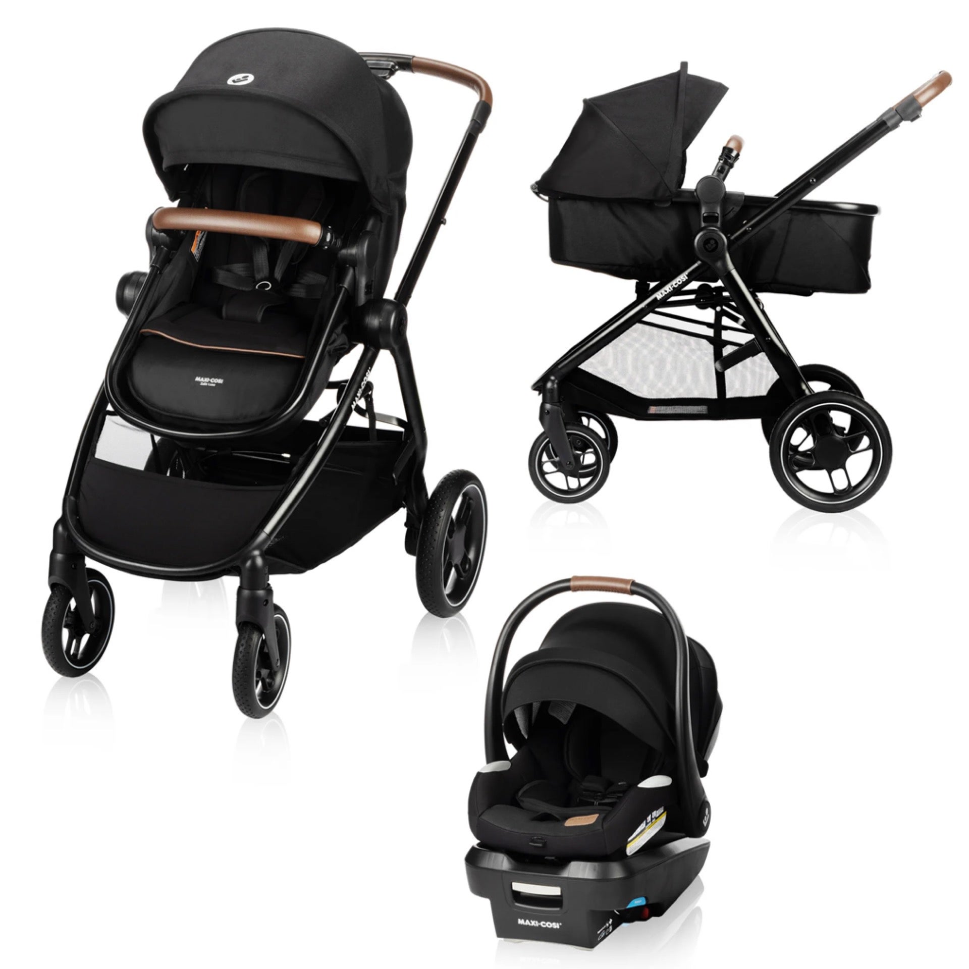 Maxi Cosi Basalt Black Zelia Max 5 in 1 Travel System | Canadian